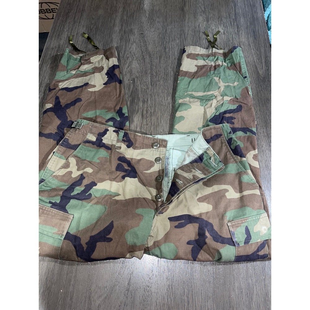 Propper Men SZ 37 Green Woodland Camo Combat Trousers Cargo Pants Military 1990 - Picture 2 of 7